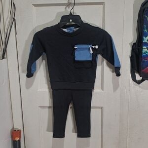 Kids Black and Blue One Piece Outfit